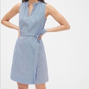 Gap Ruffle-Neck Shirtdress in Poplin Size S